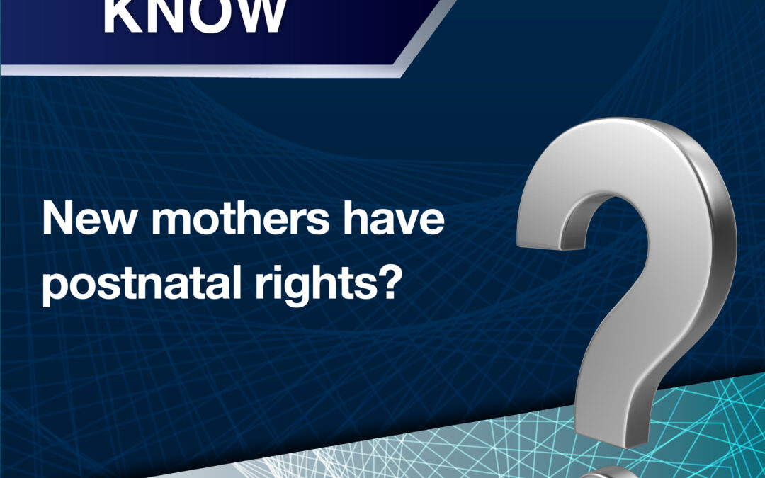 DYK – New Mothers Have Postnatal Rights?
