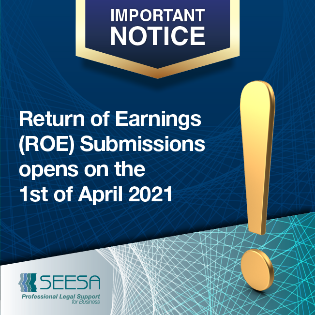 Return Of Earnings Submissions 2021