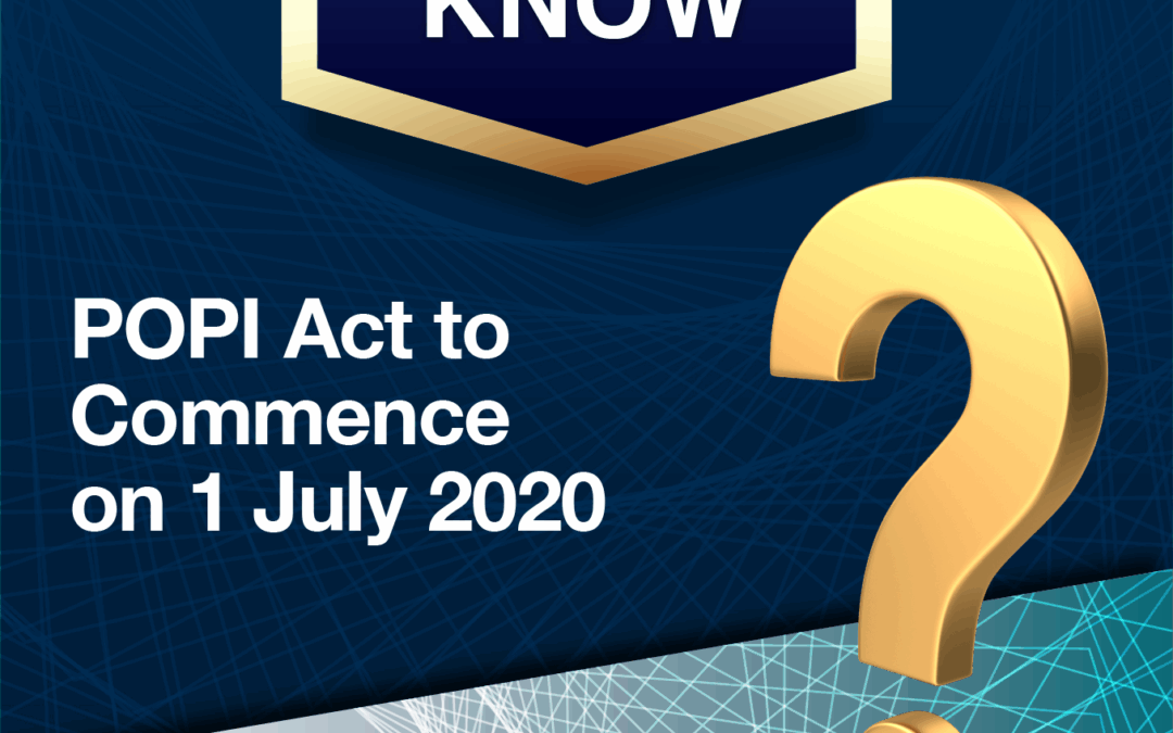 SEESA Did You Know? POPI to Commence on 1 July 2020.